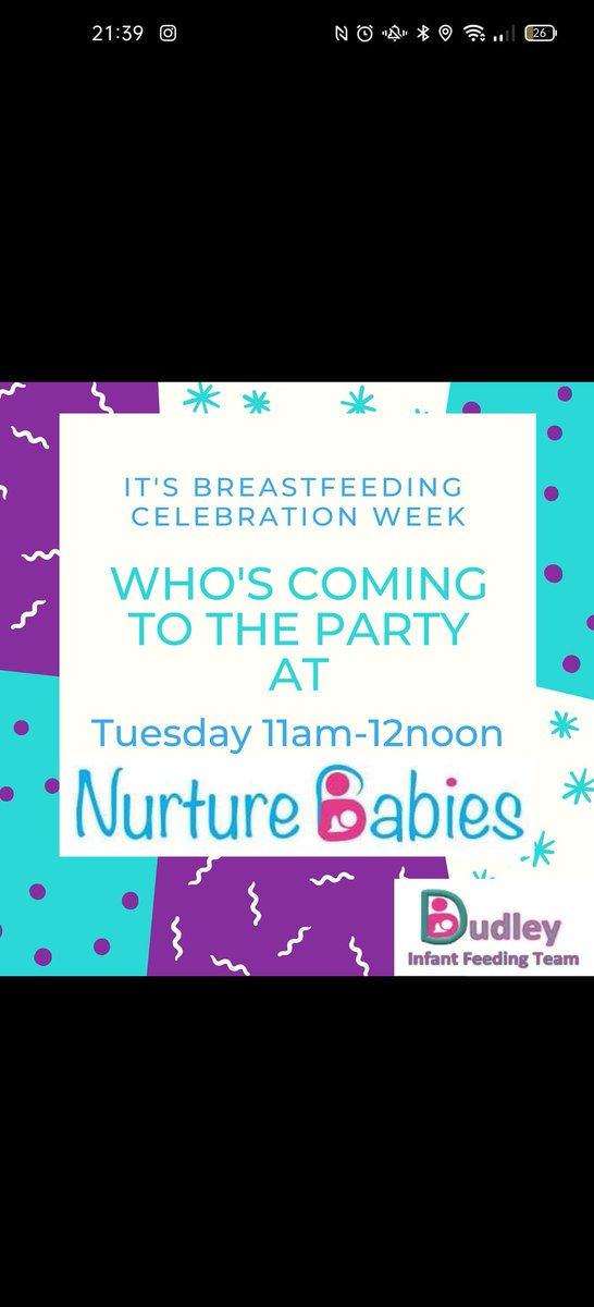 Next Week is Breastfeeding Celebration Week &amp; we are having a party to celebrate YOU! Have you had a baby at RHH &amp; received support from our Infant Feeding Team? Come &amp; show us your beautiful babies &amp; share your incredible stories. DM for login details or email dgft.cbsw@nhs.net