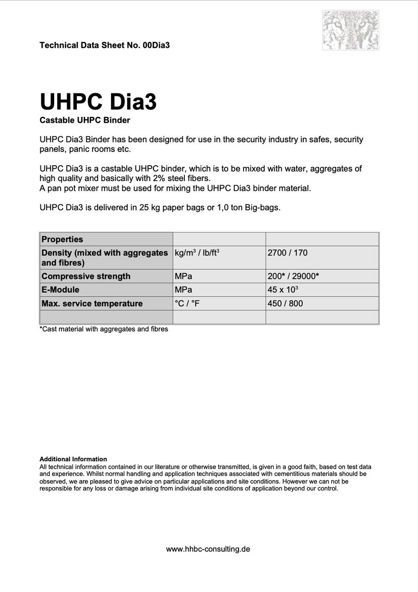 hhbc_consulting's tweet photo. Our UHPC special concretes as construction and filling material for safes or security rooms. The technology has proven itself worldwide for 20 years.
#Vault #Safe #UHPC #Tresor #Securityrooms #Bunker #Architect #ATM #Concrete #Switzerland #USA #Italy #Spain #Brazil #panicroom https://t.co/m4t6PFD2M4