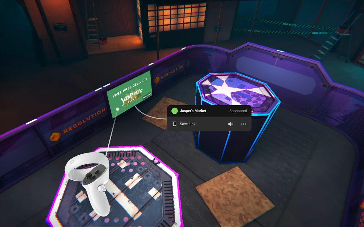 engadget's tweet photo. In-app ads are coming to Oculus Quest https://t.co/cgPFaS4mIl https://t.co/4Y7oR4Iu03