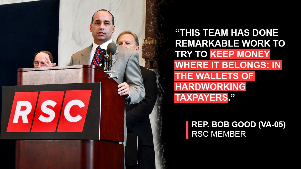 RepublicanStudy's tweet photo. Americans deserve to keep more of their hard-earned money.
#RSC member @RepBobGood on the FY22 #RSCbudget: https://t.co/991u2JlBqz