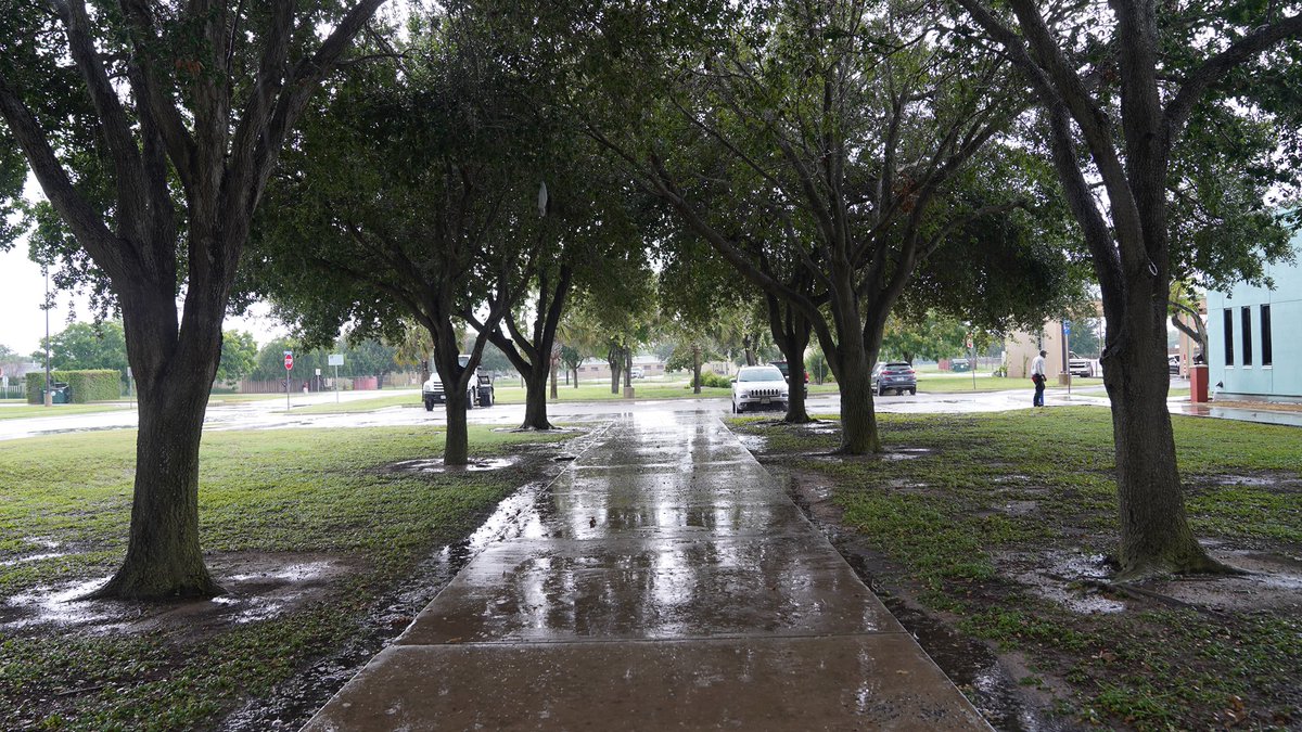 CityOfMissionTX's tweet photo. It’s coming down pretty hard in Mission! Stay safe out there, and stay off the roads if possible until the downpour subsides. #MissionSafe https://t.co/bITbyL4HQd
