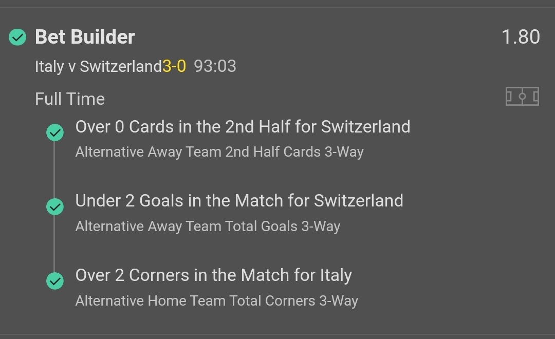 wizard_season's tweet image. - Betbuilder @ 1.80 ✅
- Betbuilder @ 2.05 ✅
- Betbuilder @ 1.80 ✅
- Prematch double @ 2.34 🔥✅

Wizard strikes with a full house folks! 😘

All bets posted here 👉 t.me/wizardcfc

Give me a RT/Like if you made money with me today folks ❤️

#EURO2020