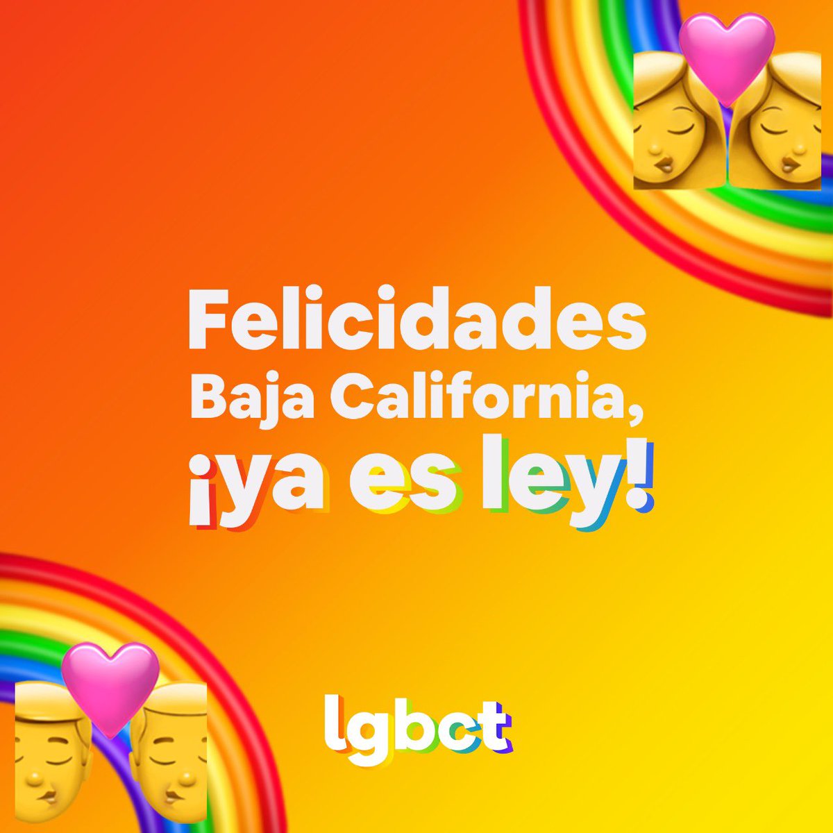 Lo logramos. Hoy se aprobó la reforma a la constitución y al código civil de Baja California para reconocer que todas las personas –sin distinción de sexo— tienen derecho al matrimonio. Así, Baja California se convierte en un estado más justo y más igualitario. 🏳️‍🌈💖