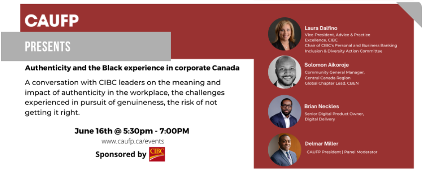 cmi_investments's tweet photo. Starting in 20 minutes, @caufp is hosting this timely call with @cibc leaders discussing the Black experience in corporate Canada. Listen in here: https://t.co/OhSKBtsvlQ
#CAUFP #financialprofessionals https://t.co/zWTkzhsOc8