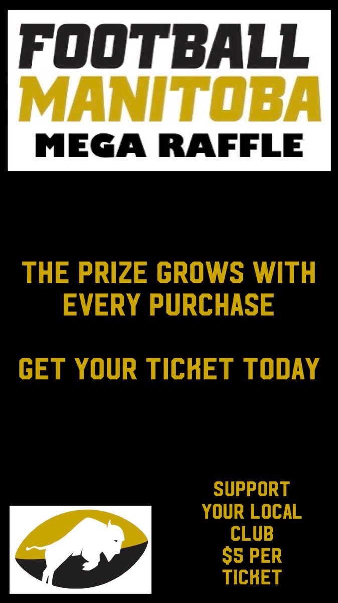 The Football Manitoba raffle is back! Support your local club — the prize grows with every purchase! Cost is $5 per ticket. Head to the link below contribute. fundingchange.ca/fbmb/YF4DNPxg6…