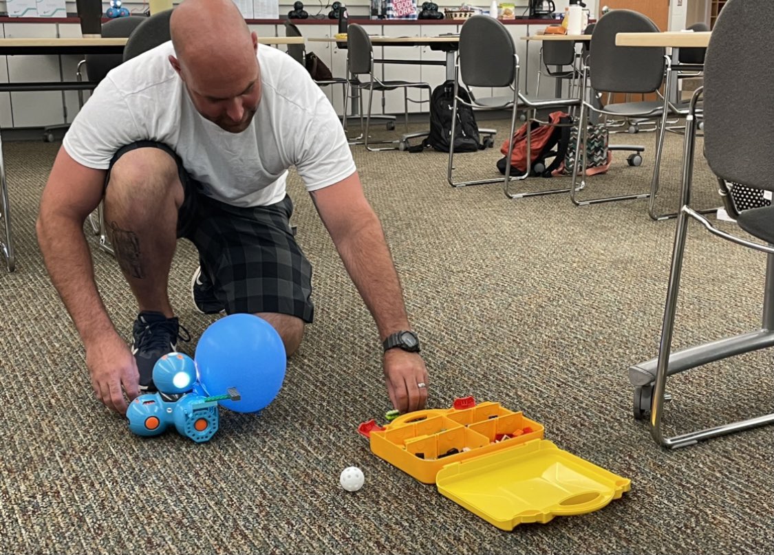 Ojrscience's tweet photo. While summer vacation started @ojrsd for many—a group of dedicated elementary- middle -and high school teachers assembled to align a K-12 robotics and coding curriculum for next year!!!  @microbit #makewonder @cubelets @ozobots @STEM_HUB @fletchasketch18 @litguy6 @ojrsd_supt https://t.co/qmvXaD9C99