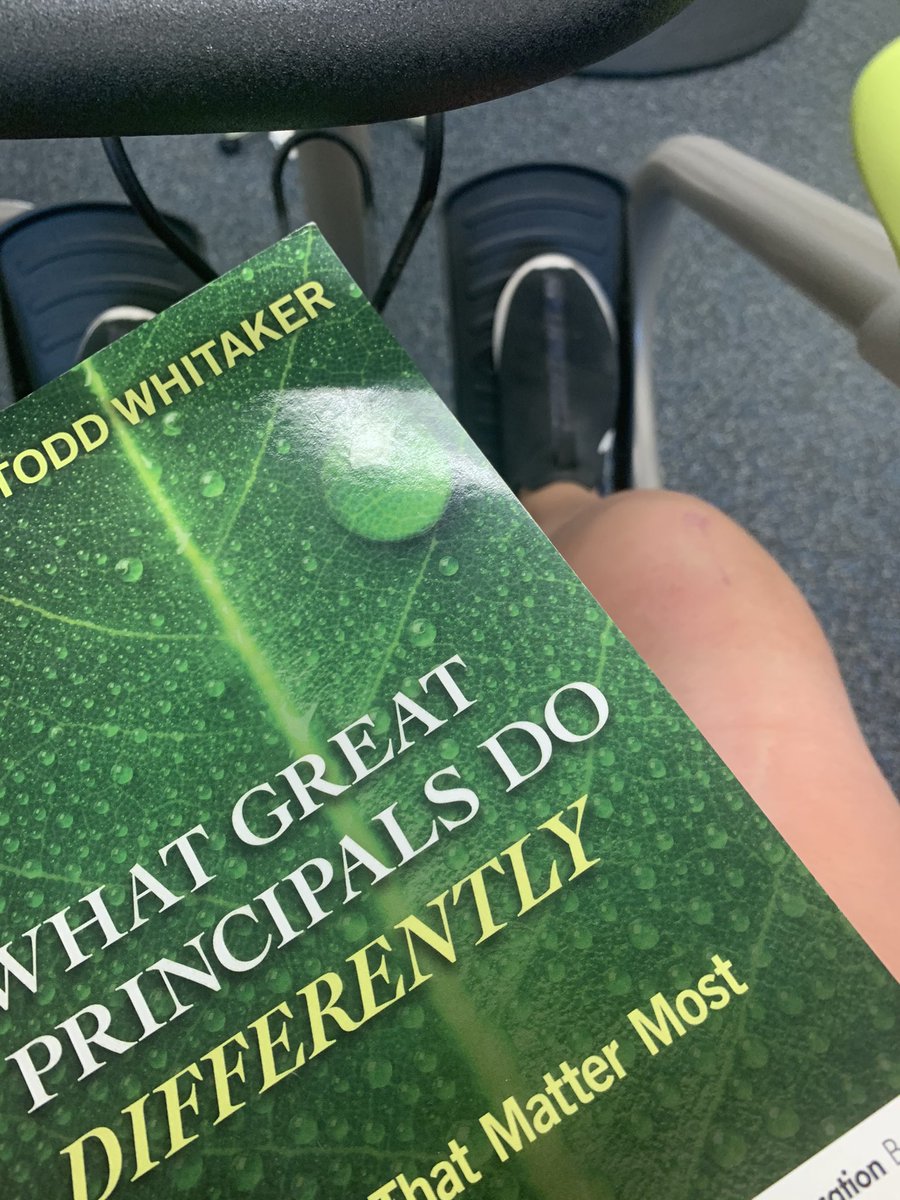BLGrant_PLN's tweet photo. Using every moment!  At PT reading about What Great Principals do Differently!  What have you learned today? @ToddWhitaker @BethWhitaker2 #learningmoments #getitinwhereyoucanfititin #readingonthebike https://t.co/nv3tN0GUy7