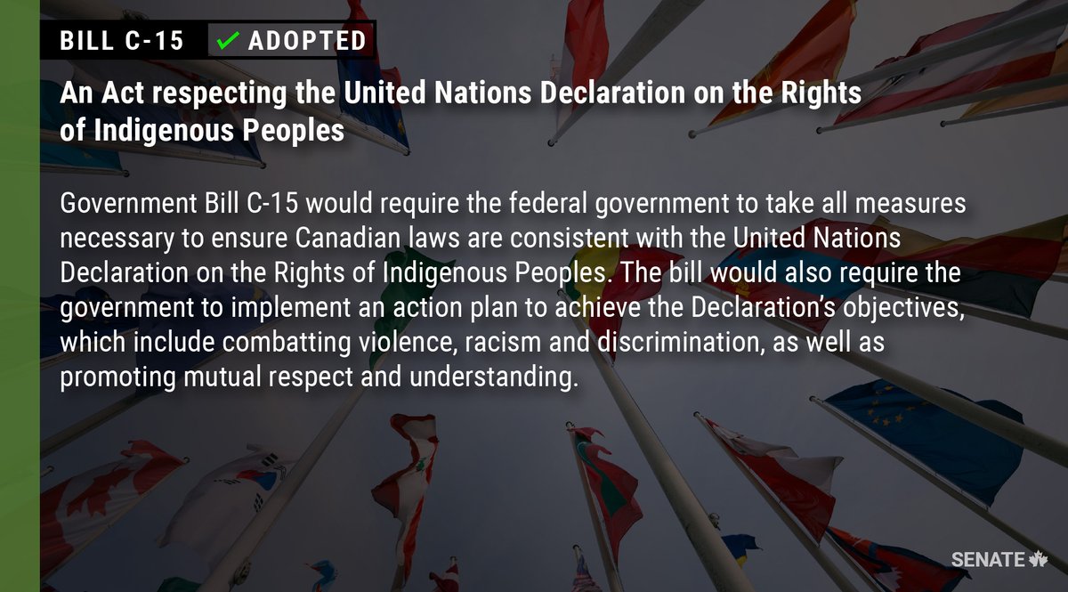SenateCA's tweet photo. Bill #C15 has been adopted at third reading in the Senate: https://t.co/pVi0HGFDqJ
#SenCA #cdnpoli https://t.co/KX6IzEshmZ