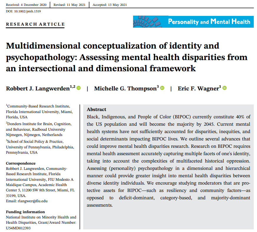 ProfessorKiddo's tweet image. #FreshoffthePress Grateful to have collaborated with colleagues from @FIURCMI and the FIU-Community-Based Research Institute on this important work.
onlinelibrary.wiley.com/doi/10.1002/pm…
#AcademicTwitter #FirstGenScholar #Mentalhealthdisparitiesresearch