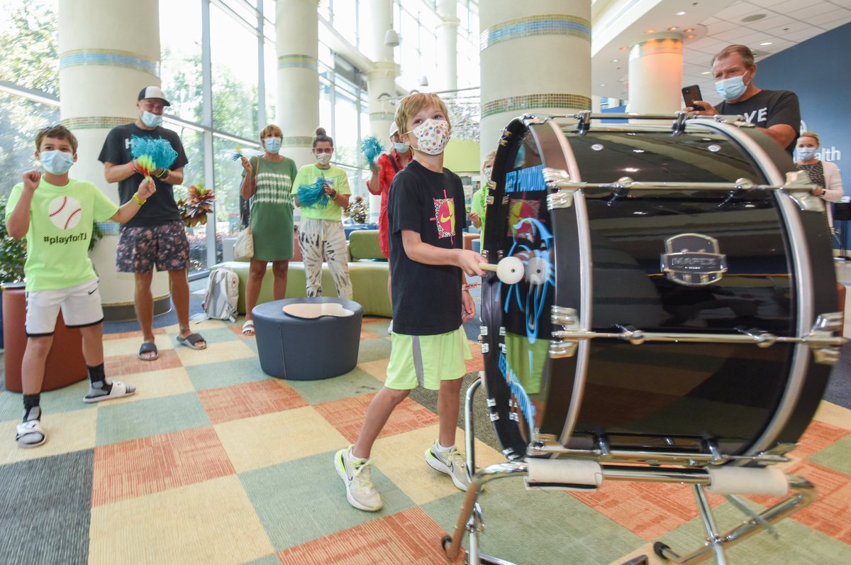 Levine Children’s (@levinechildrens) on Twitter photo After a successful heart transplant, today TJ went home! TJ was also the second patient to beat our brand new <a href="/Panthers/">Carolina Panthers</a> Keep Pounding drum, reserved for all our patients who have stayed at our hospital and are on their way home! Congratulations TJ, we’re so proud of you! 💙 After a successful heart transplant, today TJ went home! TJ was also the second patient to beat our brand new <a href="/Panthers/">Carolina Panthers</a> Keep Pounding drum, reserved for all our patients who have stayed at our hospital and are on their way home! Congratulations TJ, we’re so proud of you! 💙