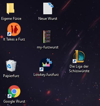 Danke an meinen kreativen Freund, mein Desktop war mir sowieso zu langweilig..xd