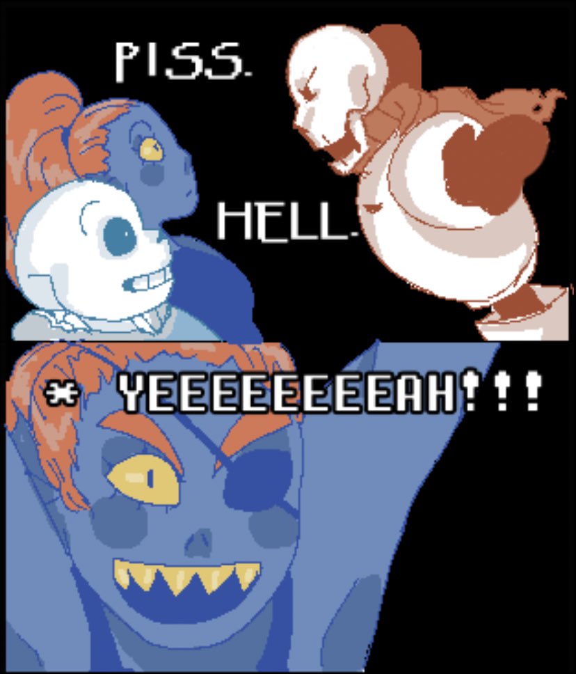 * i like when the tall skeleton say bad words >:) #LetPapyrusSayFuckDay #undertale