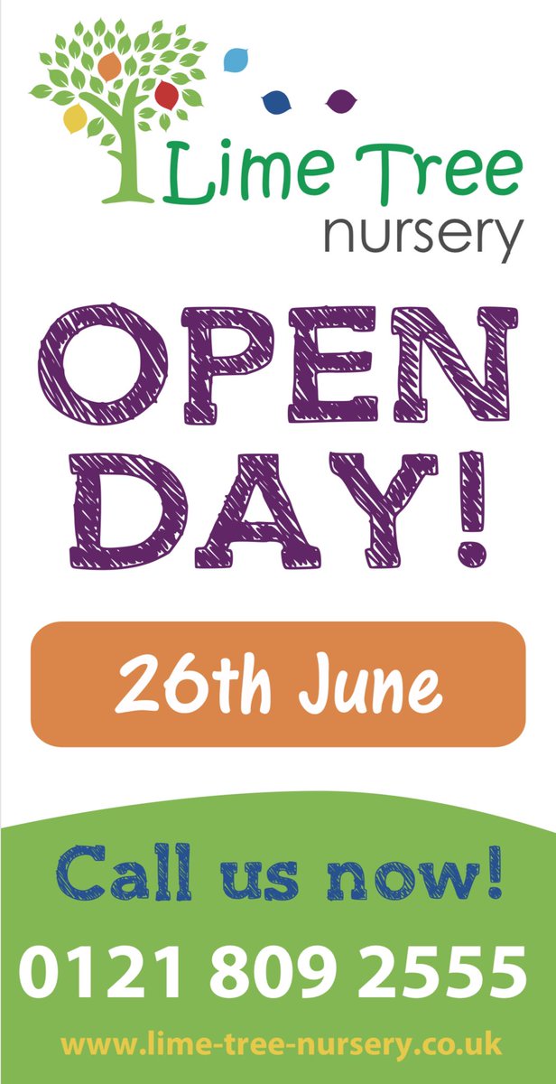 Places are still available for September at Lime tree nursery... why not pop along to their open day to find out more about their provision