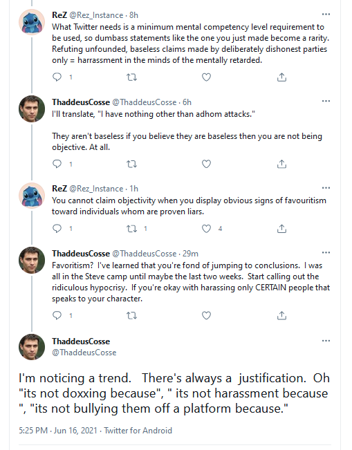 <a href="/Rez_Instance/">ReZ</a> For the blocked Since this guy likes to pretend like he's not encouraging and enabling harassment