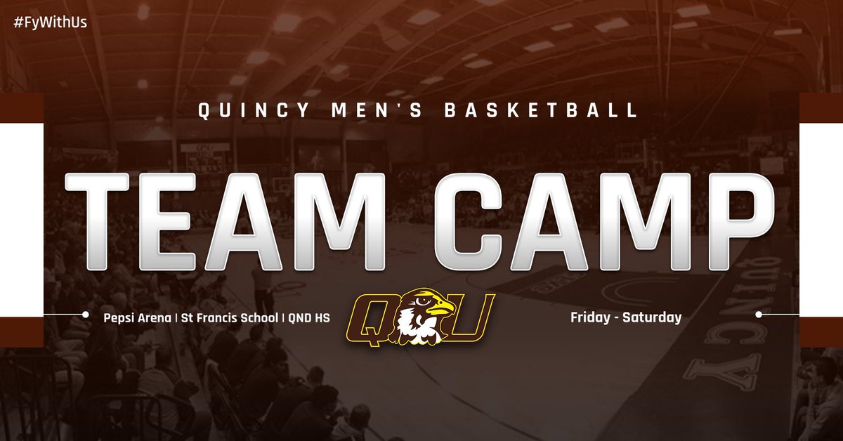 T-Minus 2️⃣ Days until the 2021 Quincy Men's Basketball Team Camp 🏀

#FlyWithUs 🦅 | #QUBasketball 🏀