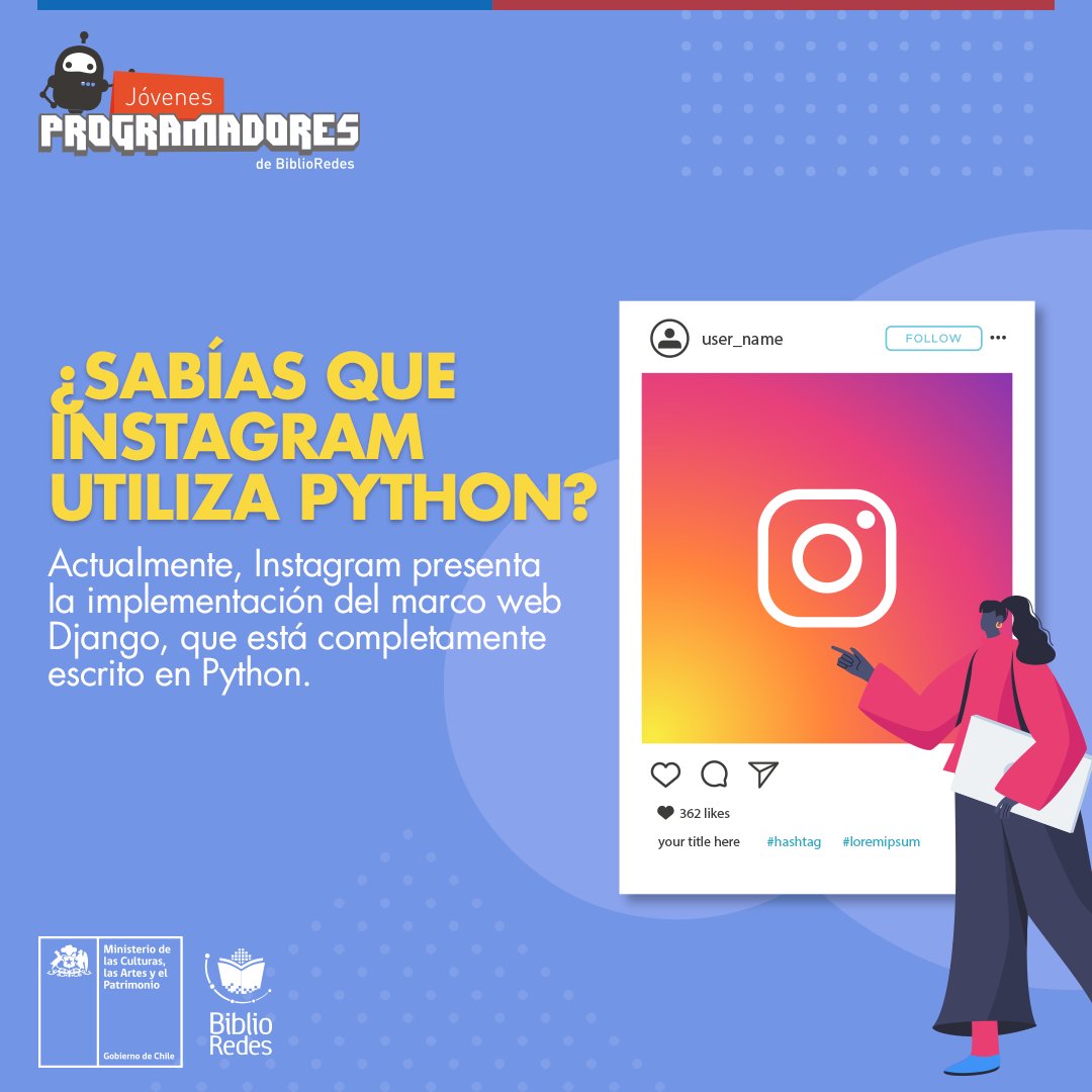 JProgramadores's tweet photo. Esta increíble red social está desarrollada con Python. 
¡Ahora es tu turno de programar! Participa de nuestros cursos “Introducción a Python” y "Python 2: Introducción a Django". 

👉https://t.co/ASxoNqybUU 

#PythonJP #ProgramoConJP #SiempreCultura https://t.co/ar3gwMp8xI