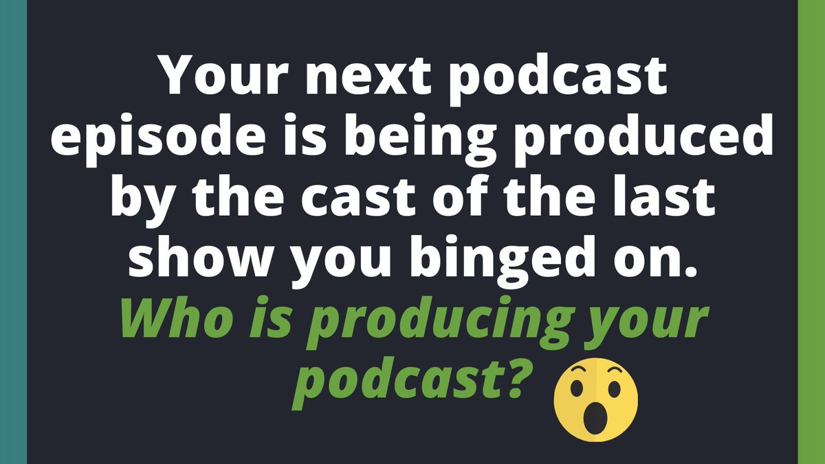 libsyn's tweet photo. Your next podcast episode is being produced by the cast of the last show you binged on.
Who is producing your podcast?
#podcastingfun https://t.co/pJ87RCK616