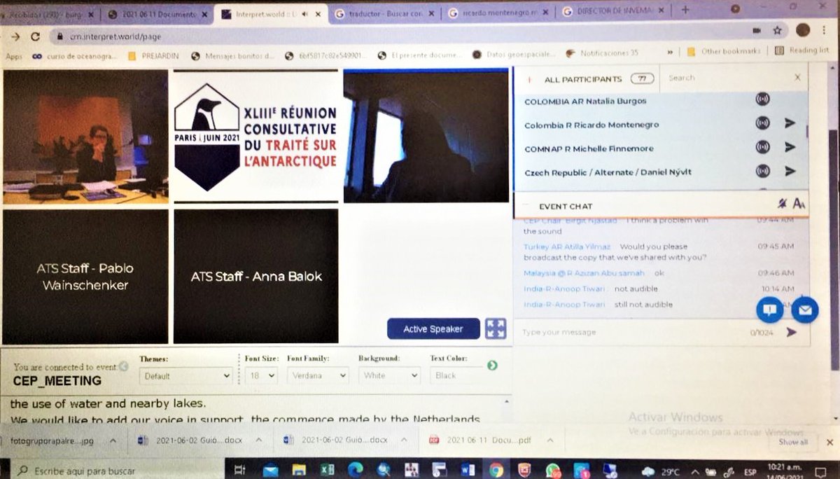 Dimarcolombia's tweet image. 1️⃣Es un orgullo pertenecer a la delegación que representa a Colombia🇨🇴en la XLIII Reunión Consultiva del Tratado Antártico #RCTA y en la XXIII Reunión del Comité de Protección Ambiental #CPA, donde se participa por primera vez con voz y voto dada la adhesión al #ProtocoloDeMadrid