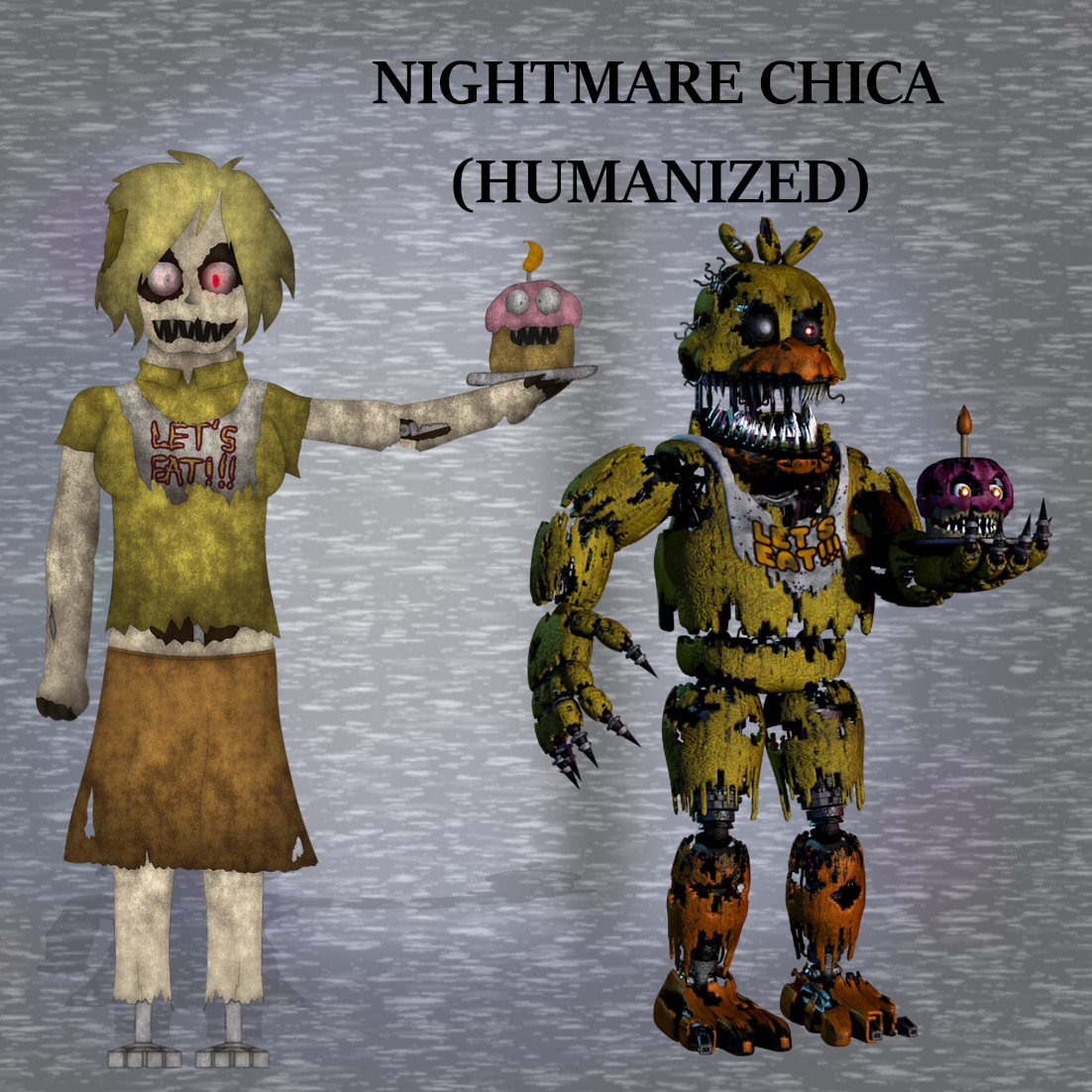 NIGHTMARE TOY CHICA IN FNAF 4 