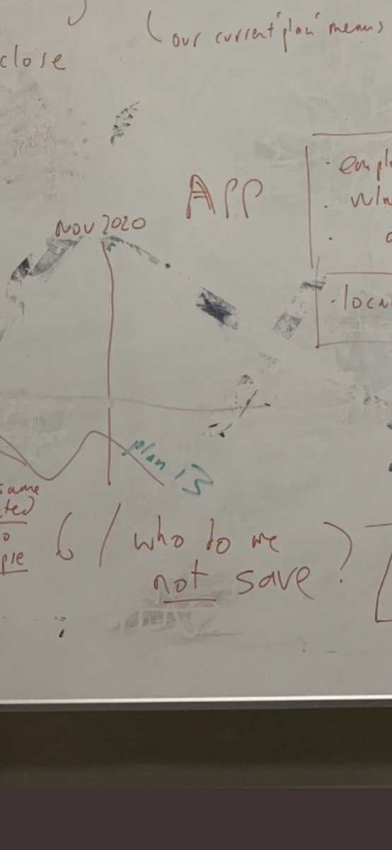 Han_Vict0ria's tweet photo. I think the most chilling thing that Dominic Cummings has revealed is the plan b whiteboard with the ‘who do we not save’. #COVID #Covid19UK https://t.co/F3tv6I0OTD