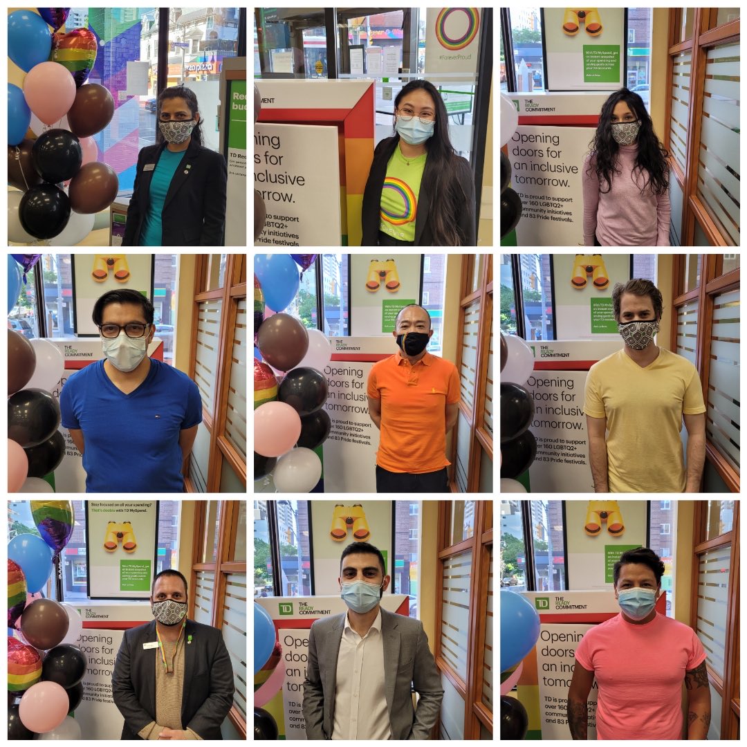 Team 1220 ⁦<a href="/ChurchWellesley/">The Village - Toronto, ON. Canada</a>⁩ participating in TD Rainbow Day in celebration of #PrideMonth! ⁦<a href="/MushtakN_TD/">Mushtak Najarali</a>⁩ ⁦<a href="/AlexSciucca/">Alex Della Sciucca</a>⁩ ⁦⁦@mateoli_td⁩ ⁦@AlRamsay_TD⁩ ⁦<a href="/RupertHon_TD/">Rupert Hon (he/him/his) 🇨🇦🇭🇰🏳️‍🌈</a>⁩ #ForeverProud🏳️‍🌈 #ForeverProgressing🏳️‍⚧️ #TDPride365🖤🤎❤️🧡💛💚💙💜