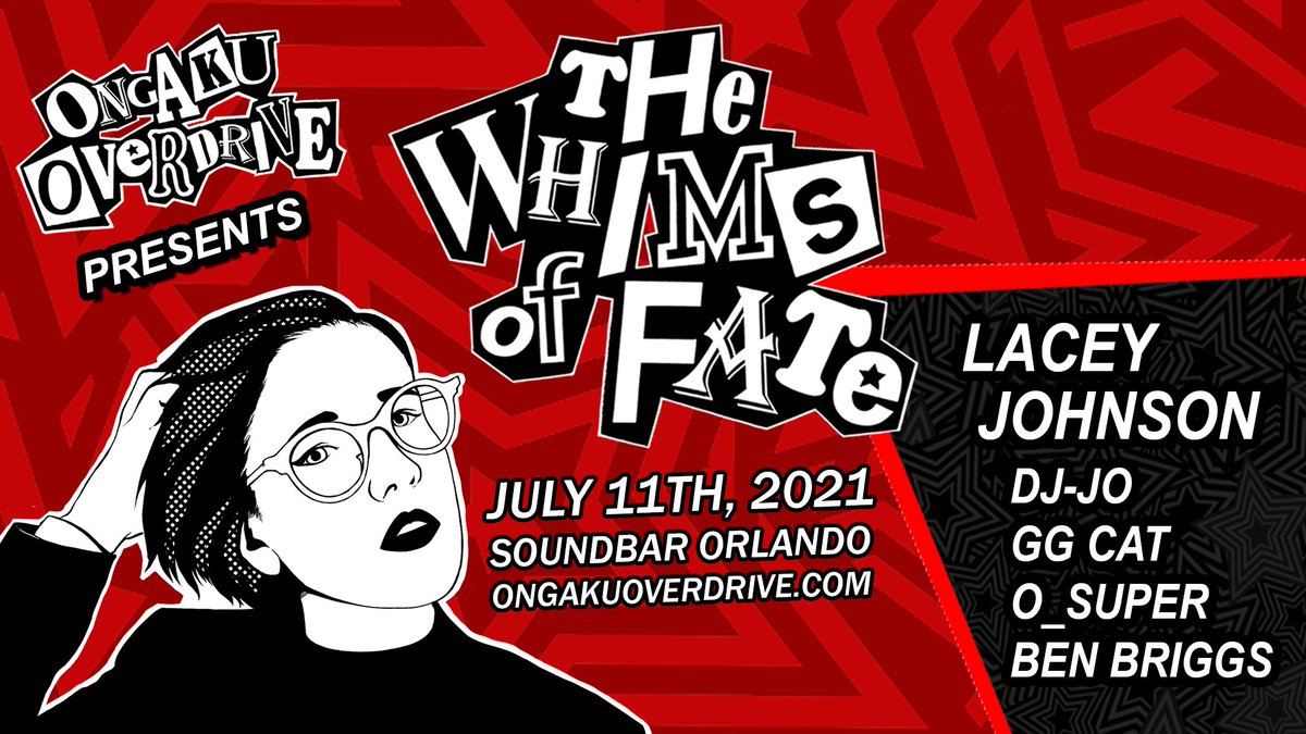 OngakuOverdrive's tweet photo. We're back, Orlando! Full lineup for our July show! #WhimsofFate - https://t.co/dTrJqjJJAQ https://t.co/zp9B5OGPxj