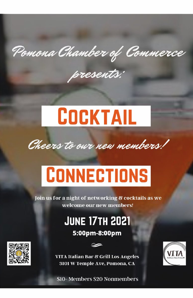 Join us TOMORROW as we "Cheers to our new members" conta.cc/3vae6BH
