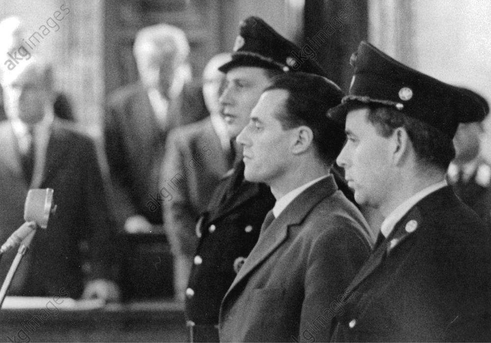 PrevGenocide's tweet photo. “For me, Auschwitz was just a railway station.” 
   #FranzNovak 1913-1983, the icy young SS Hauptsturmführer who organized those trains, quoted from his 1964 trial on an @auschwitzxhibit wall, putting the banal in #TheBanalityOfEvil. 

@DavidVonDrehle  https://t.co/rH31bQ2OMz https://t.co/wtrv2eIrMe