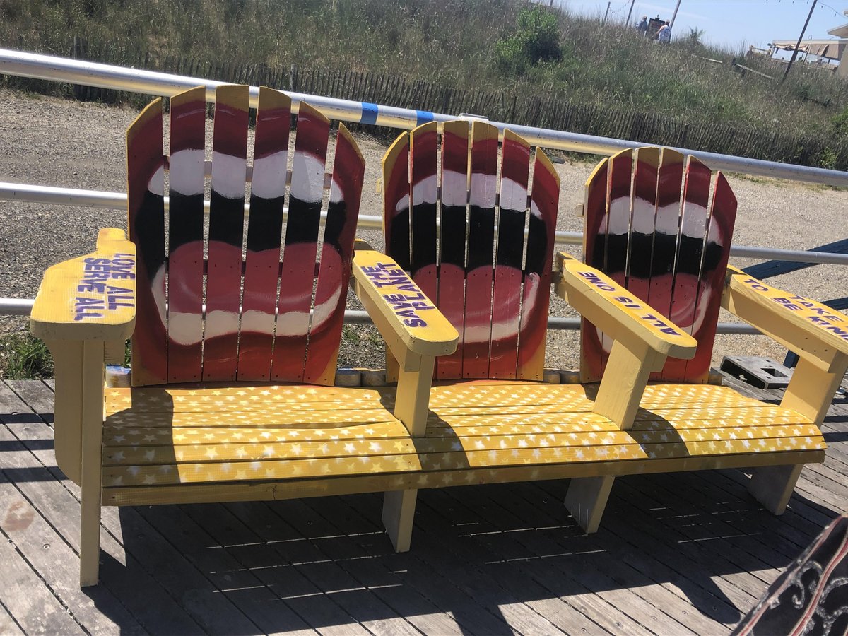 acpublicarts's tweet photo. We had a great time today with our community partner @HardRockHCAC ! We met to celebrate the installation of an Adirondack chair by artists Charles Barbin and Randi Meekins! Thank you Hard Rock Hotel &amp; Casino Atlantic City for your continuing support!

 #acaf #DoAC #whynotac https://t.co/h3zJPhe7NK