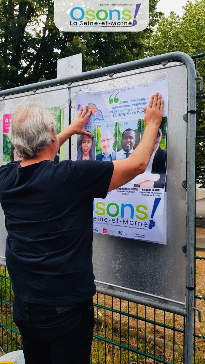 OsonsChamps's tweet photo. 🇫🇷 #ÉLECTIONSDÉPARTEMENTALES2021
🗣 Présents sur l'ensemble de notre canton. Toujours sur le terrain. Proche de nos concitoyens. À leur écoute.
Les 20 et 27 juin prochain, Ensemble, #OsonslaSeineetMarne
👥👥#MAJORITÉPRÉSIDENTIELLE
@TerresDeProgres @enmarche77 @Agir_77  @MoDem_77 https://t.co/w4qhCHADp4