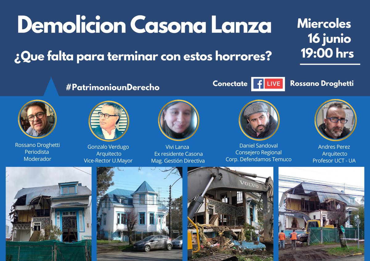 A las 19 hrs todos los pormenores situación demolición casona Lanza <a href="/Daniel_Sandoval/">Daniel Sandoval</a>
