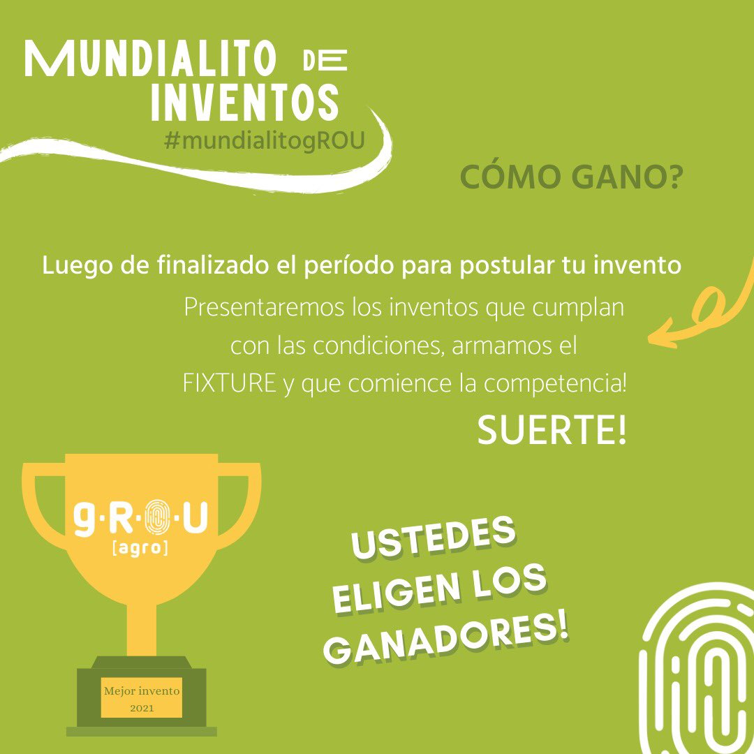 gROUagro's tweet photo. 💡Sos de es@s que solucionás con lo que tenés, sos creativ@ y hay un buen invento escondido en tu campo? 

👉🏻 Es tu momento de sacarlos a la luz! 

Muchos premios y varios ganadores 🎁💪🏻

Para participar seguinos en instagram y seguí las instrucciones 🙌🏻

https://t.co/Rv6sF9d1js https://t.co/wUkLJYCHXB