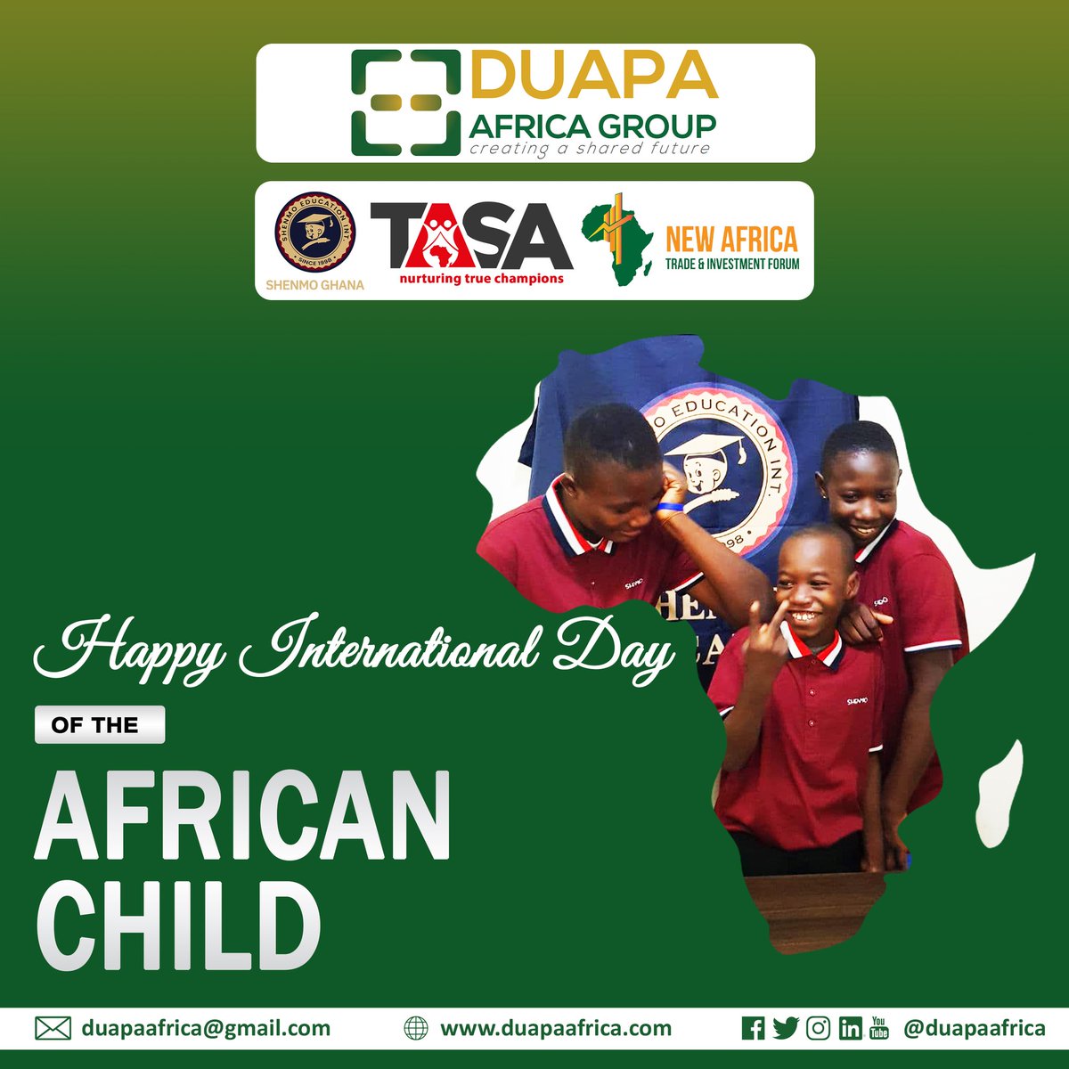 To all the Children of Africa, #HappyInternationalDayoftheAfricanChild #DAC2021 #ShenmoGhana #TASA #NATIF #DuapaAfrica
