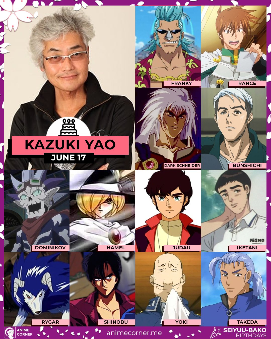 Anime Corner on Twitter "Happy 62nd Birthday to the veteran seiyuu