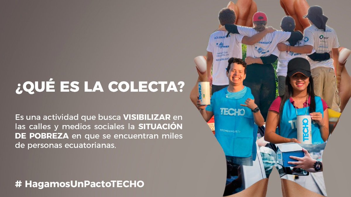 Se viene la COLECTA 2021
Hoy es el día para ser parte de la solución y hacer un pacto con TECHO para construir un Ecuador más justo y equitativo. 
Link de inscripción: bit.ly/InscripcionCOL…
Fecha límite de inscripción: 25.06.2021 Hora: 14:00
#guayaquil #Quito #Cuenca #Loja