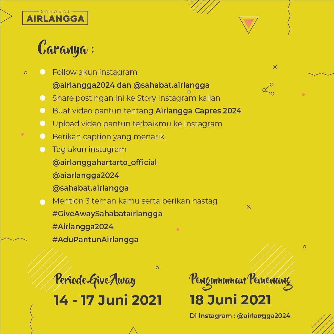 Aassallamu'allaikum , 
Pagi warga jagat maya😍 
Yuk ikutan #AduPantunAirlangga  

#GiveAwaySahabatairlangga 500k .. hadiahnya lumayan menggoda nalar pantun😍

Izin tag sang pakar² pantun.. 
@PantunJ2P
<a href="/YRadianto/">Aki Tulalit</a> 
<a href="/rinichan02/">R I a n I</a> 
@MbahDinNU
Moga² berkenan🙏
Caranya gampang..👇👇👇