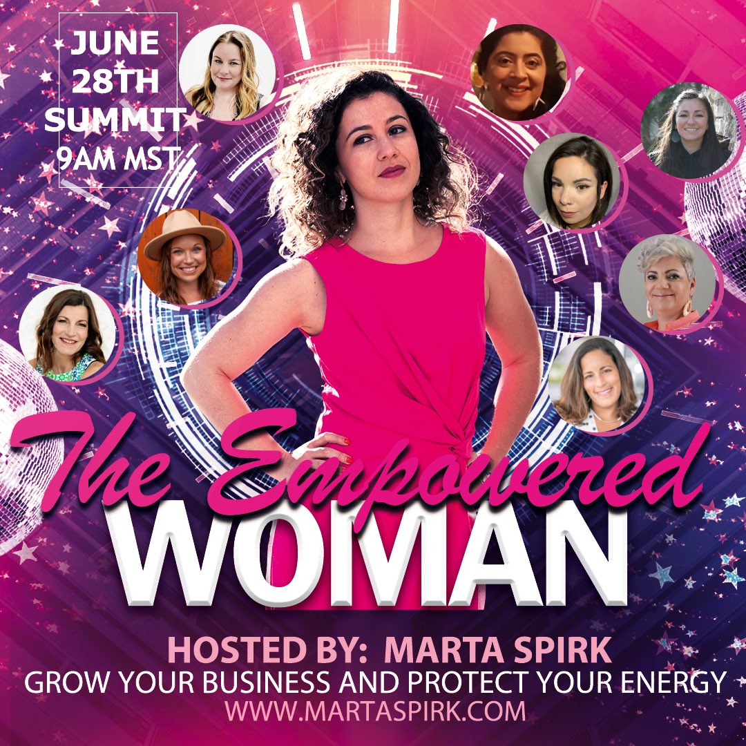 MartaSpirk's tweet photo. Ever wonder if you can grow your business AND protect your energy? 💰✨
Join us in The Empowered Woman SUMMIT - and event for the multi-faceted woman entrepreneur 💗
https://t.co/6IerwkBGu5 https://t.co/ysrMnDo1G6