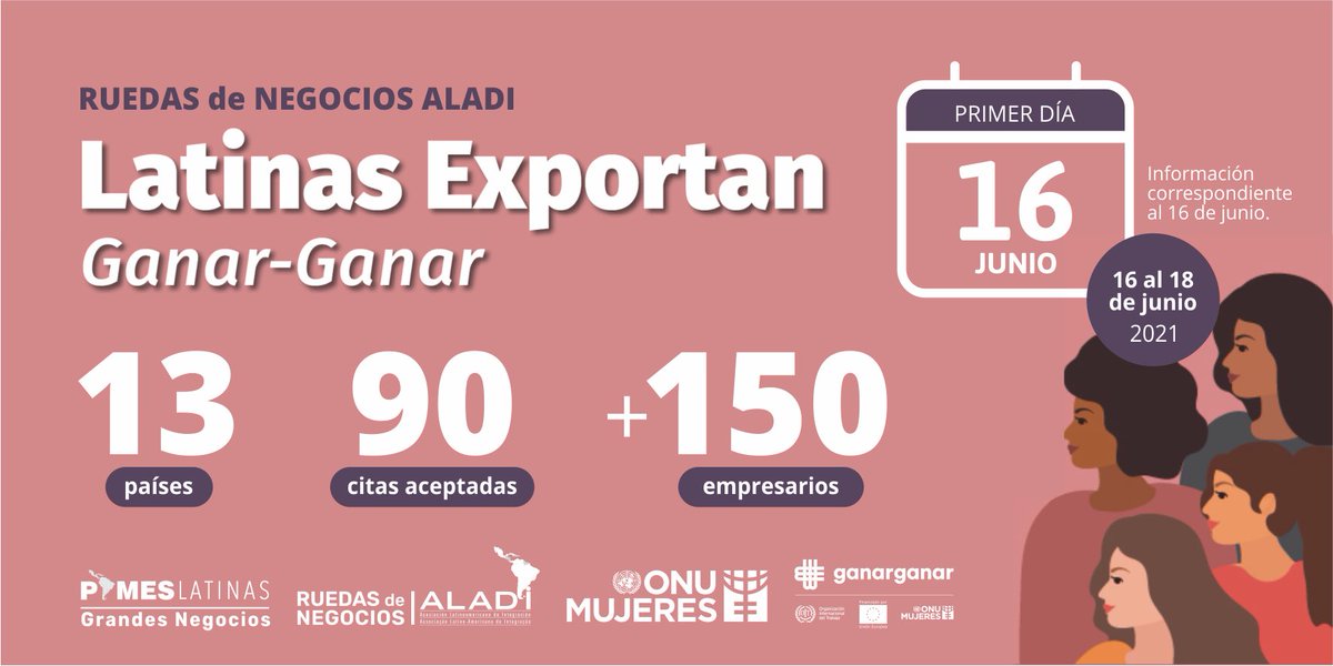 Cierre de la primera jornada de la rueda de negocios Latinas Exportan: Ganar-Ganar, organizada por la #ALADI y <a href="/ONUMujeres/">ONU Mujeres</a>