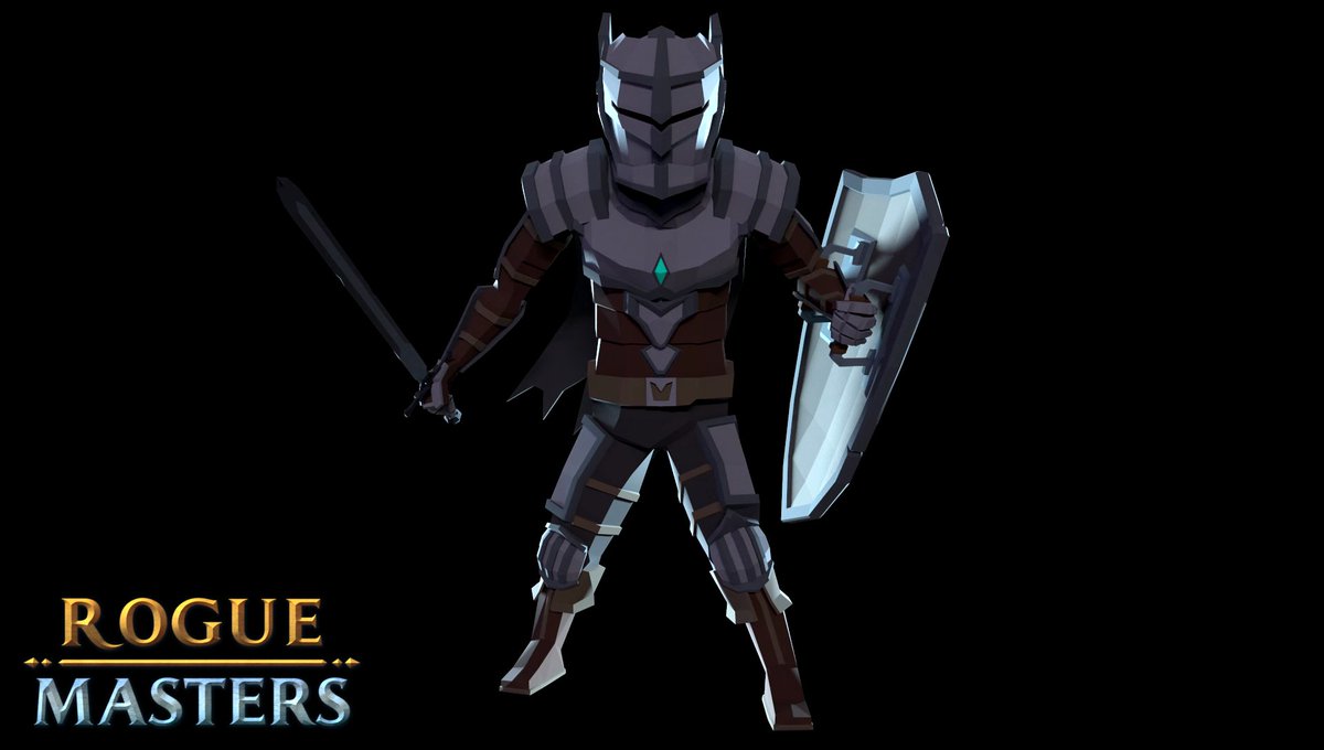 The default warrior character of #RogueMasters is ready to fight! Female version to come! I'm really proud of the work of our designer!  #unity3d #gamedev