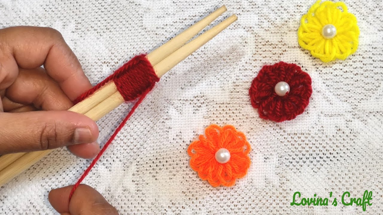 Woolen sale flower design