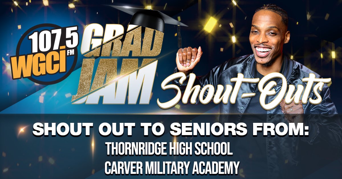 WGCI's tweet image. Turn up with @ZachBoog weeknights 6pm-midnight for the #GradJam shout outs! It's UP for the class of 2021‼️ Tune in and rep your school! 🔥🔥🔥🔥⁠ WGCI.com/listen