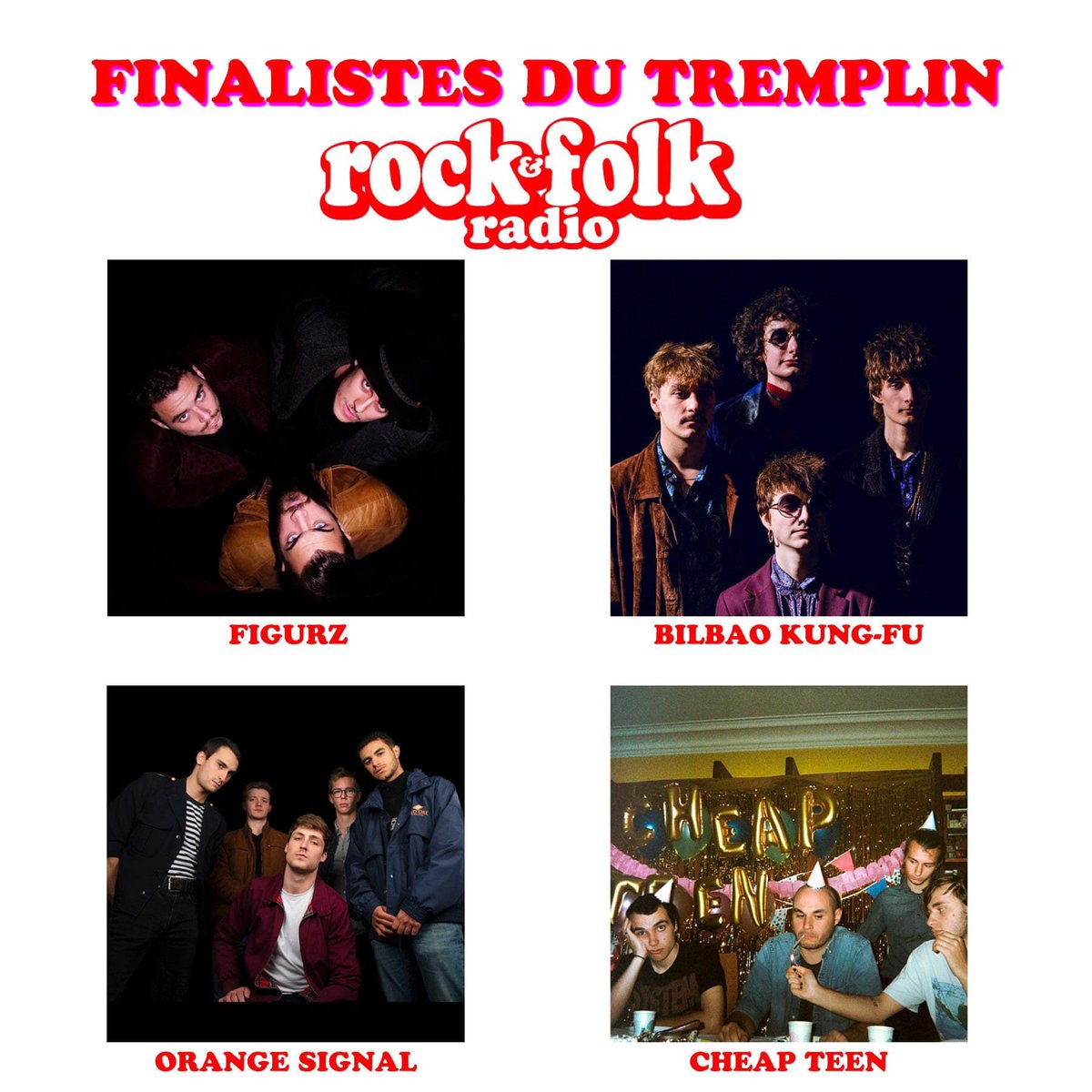 Bon truc de ouf on est en finale du tremplin <a href="/rock_and_folk/">Rock&Folk</a> Radio 😱
Du coup rdv le 10 Juillet pour un concert de folie sur la terrasse du Trabendo 🍒
On est aussi en concert le 21, et 26 juin, pour réserver les places c'est dans la descprition 🥭