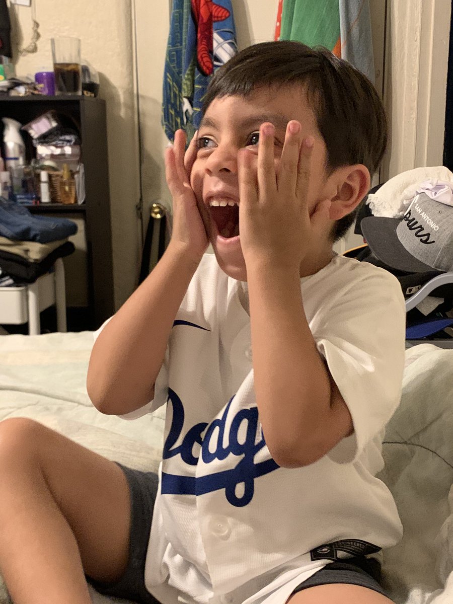cynnlovee's tweet photo. He loved his jersey 🥰 https://t.co/gojkWVZyWb