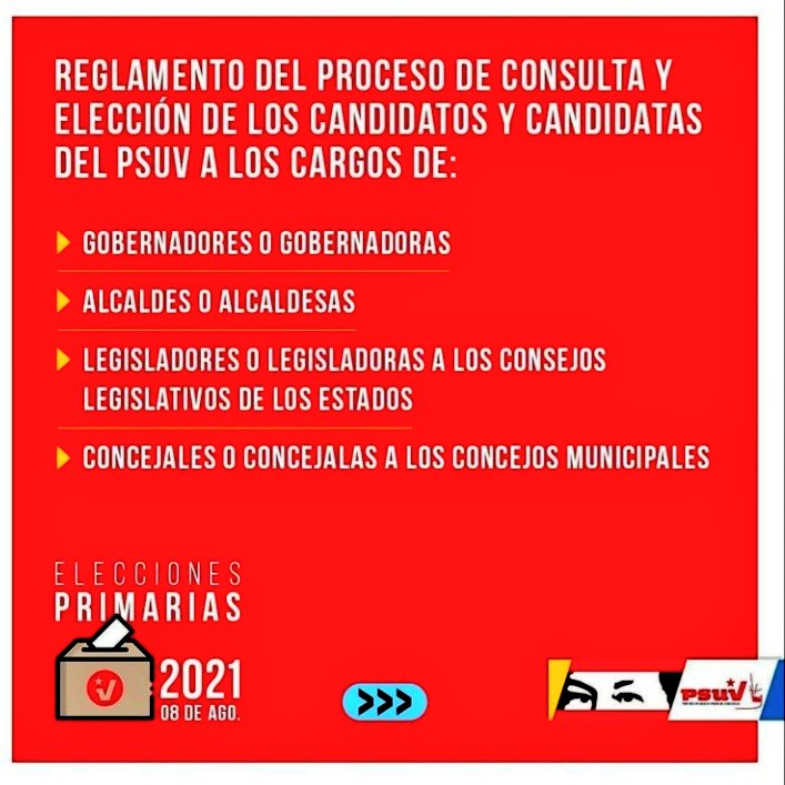 BermudezJoseA's tweet photo. 🔴ATENCIÓN Estructuras Bases del @PartidoPSUV Reglamento del Proceso de Consulta y Elección de los Candidatos y Candidatas a los cargos de:
✅Gobernador (a)
✅Alcalde (sa)
✅Legisladores (as) Regionales 
✅Concejales (as) Municipales 
#ClapTachiraOrganizacionPopular
@FreddyBernal https://t.co/p3SNZkolSq
