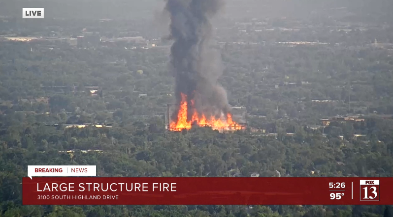 Fire just east of the Brickyard Plaza area, near 3100 South + Highland Drive. Anyone in the area? What are you seeing? Hope you are all OK.