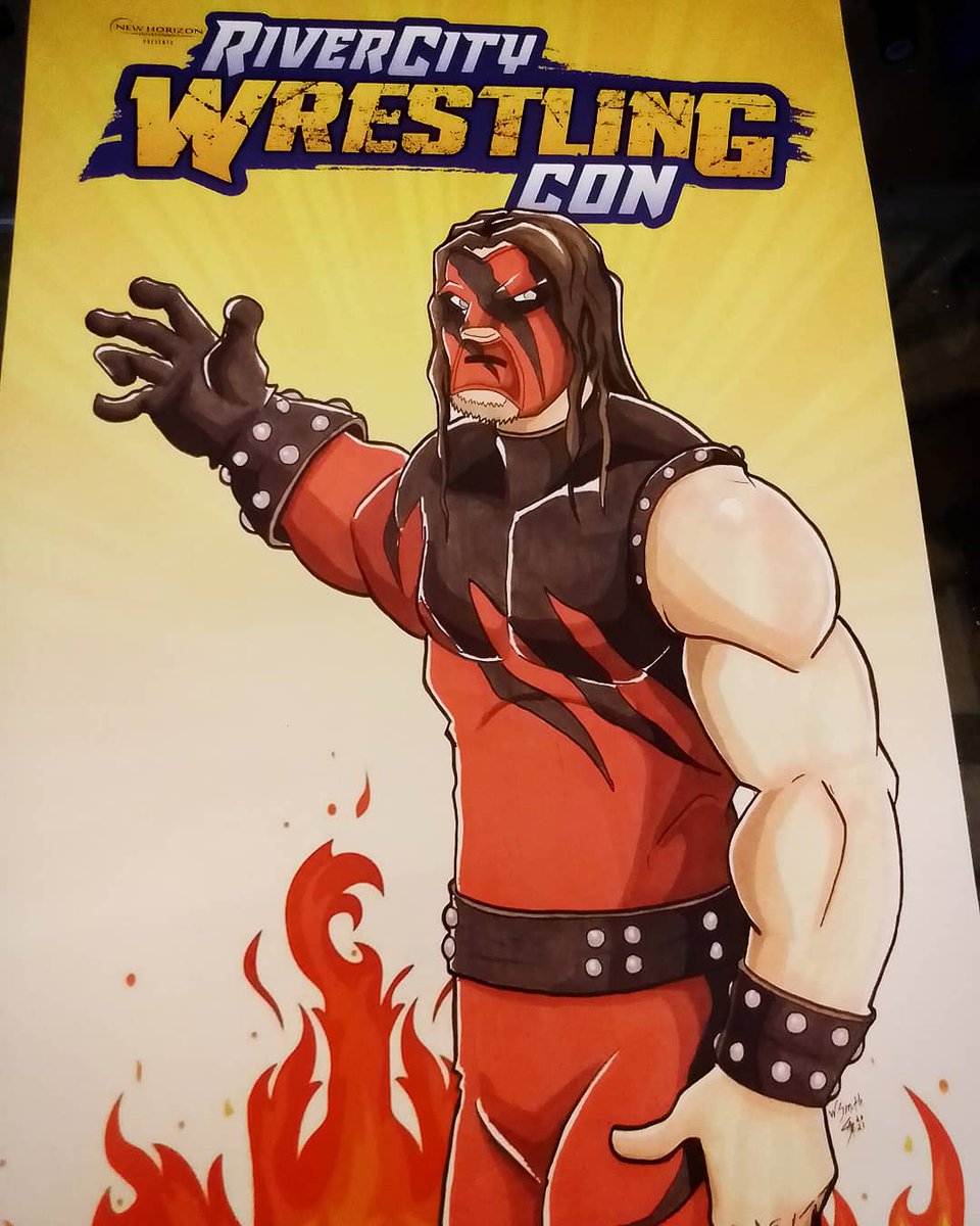 WillieJSmithII's tweet photo. Here's some artwork I did for @RCWCofficial for their River City Wrestling Con ft. @GlennJacobsTN aka @KaneWWE!
#WWE #Kane #GlennJacobs #MayorKane https://t.co/9WDTMZyQjg