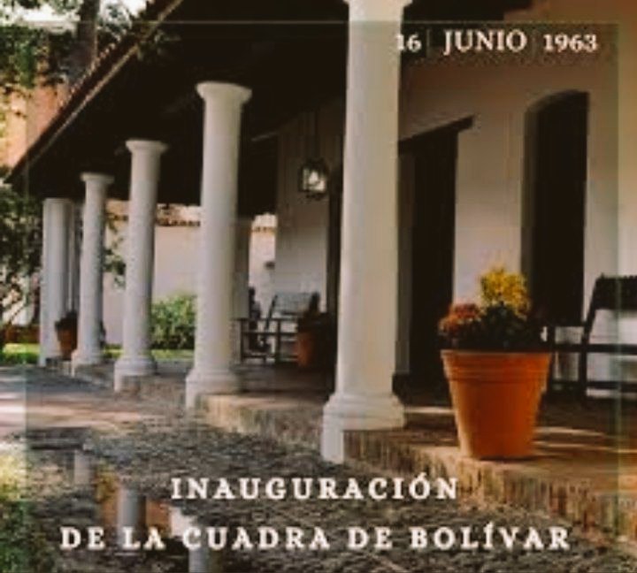 16 de Junio de 1963, Se inaugura la Cuadra de Bolívar Perteneció a Juan Vicente Bolívar y Ponte #4ApdiSanJuan @MB_Redicapital @412_zamora  @cmdtemiliciab1 @vladimirpadrino @NicolasMaduro @MiliciaFANBZod1 #LlamaDeCaraboboInvensible @APDISANJUAN1 #PuebloIndependentista BOLÍVAR!!