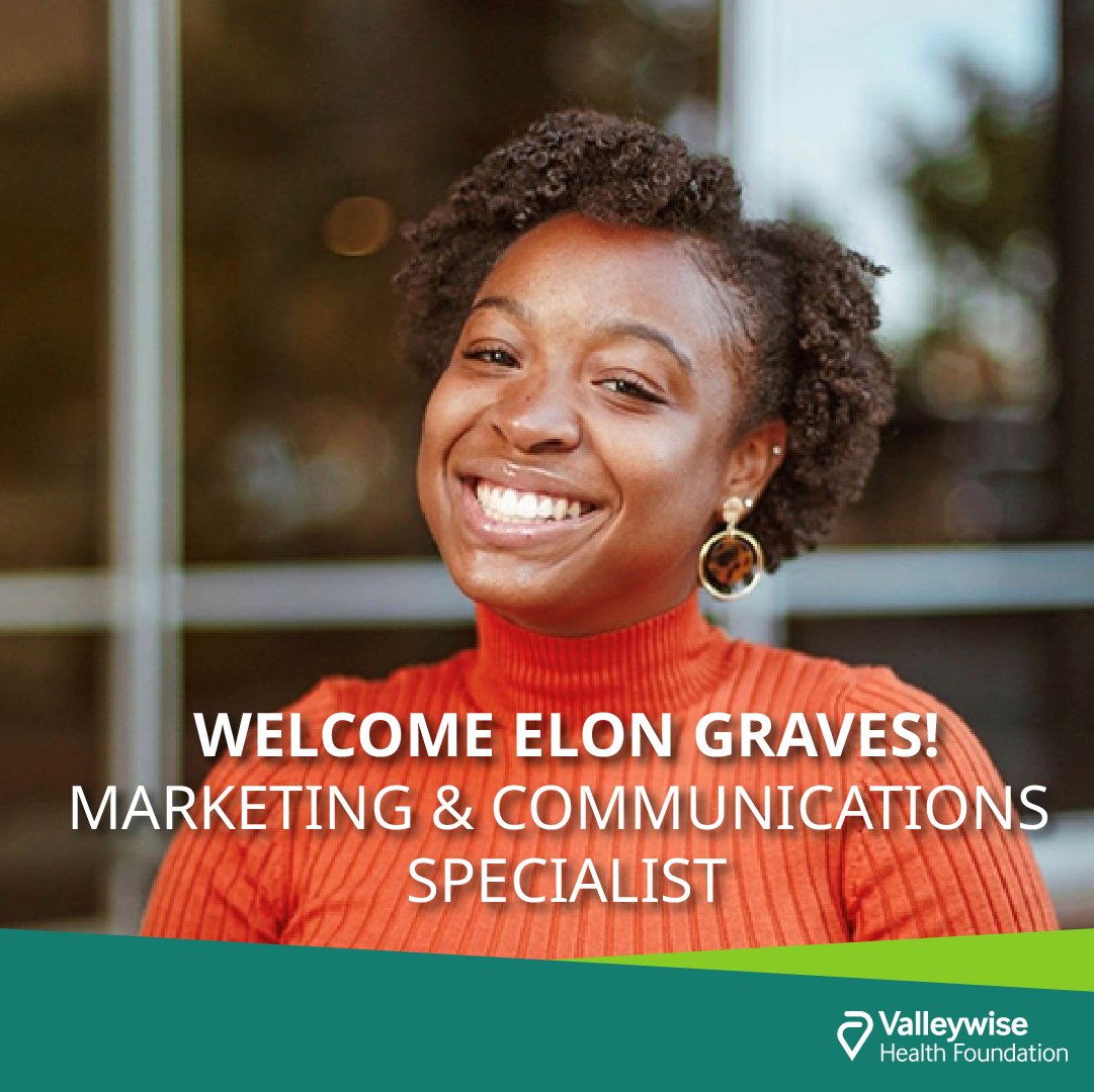 ValleywiseHthF's tweet photo. We are proud to announce our most recent addition to the Foundation staff, our marketing and communications rockstar, @elongraves!

We are SO excited to have Elon with us full-time and for her to bring her passion and skills to our team!

#FoundationTeam #ALLIN #ValleywiseStrong https://t.co/uf8HdIUTP3