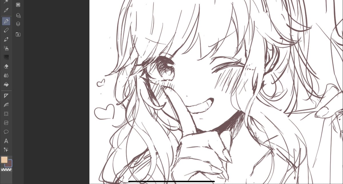 ヒャンボックス、今月あまりにも載せられるような絵を描けてないので新規に絵を描いています これはそのラフ 調整中 