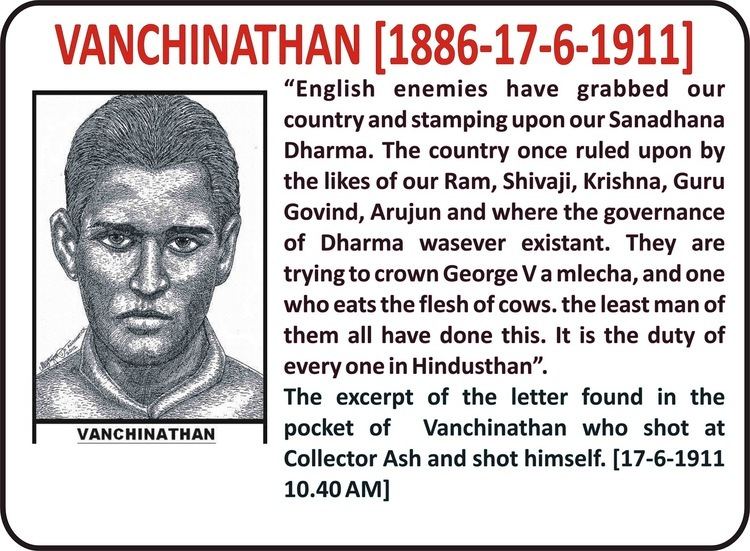 reddys_mohan's tweet photo. I pay my humble tributes to revolutionary freedom fighter #Vanchinathan Iyer ji on his death anniversary today. https://t.co/L2g0LahgO9